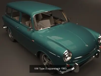 Volkswagen Type 3 3D Model Pack