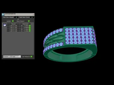 Mens gemstone diamond men Ring with details images 33 3D print model