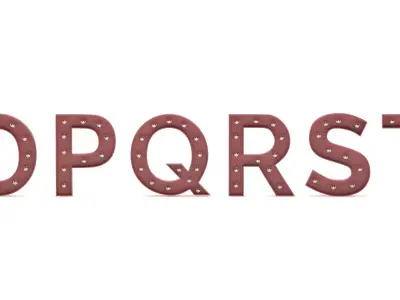 Alphabet Light Bulbs O-T 3D model