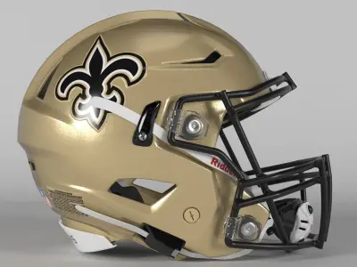 NEW ORLEANS SAINTS Helmet Football NFC SOUTH PBR updated 2025 3D model