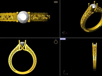 Engagement Ring - 0019 3D print model