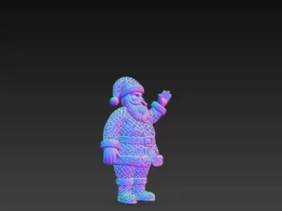 3D Santa Claus Model Merry Christmas Scene 3D print model