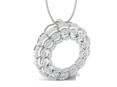 Women pendant 3D print model 10