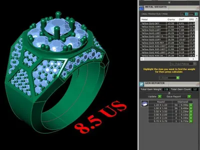 Luxury Men Rings Designs 5MR061 3D print model