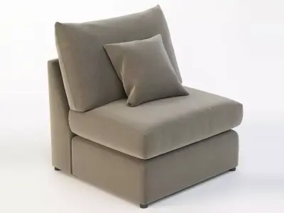 Bassett Beckham Pit Sectional Sofa Center Module 3D model