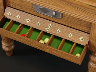 1930s Jelkes Bar Billiards Table 3D model