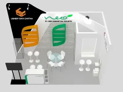 Booth Exhibition Design size 6x3 m 3D model