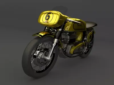 1947 Norton Manx Free 3D model