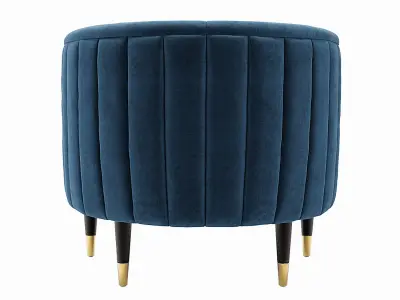 Fluted Juno Velvet Occasional Chair 3D model