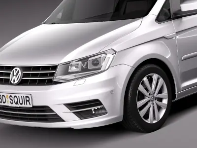 Volkswagen Caddy Passenger van 2016 3D model