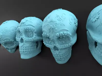 Sugar Skull Wall Decoration 3D print model