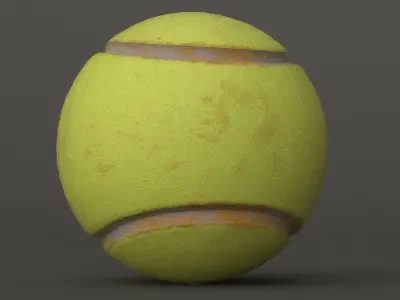 Tennis Ball  Low-poly 3D model