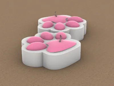 Paw Candle 3D print model