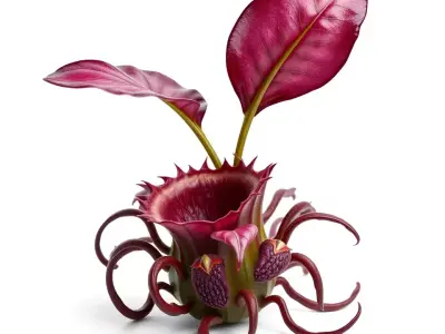 Exotic Carnivorous Plant model pack Low-poly 3D model