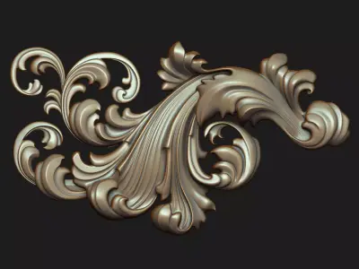 Carved decor 09 3D model 3D model