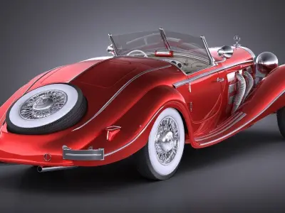 Mercedes 540K 1936 3D model