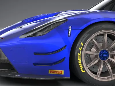 Maserati GT2 Racecar 2023 3D model