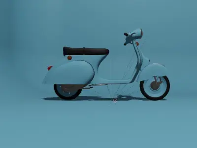 Scooter Low-poly 3D model by utkrshpathak9