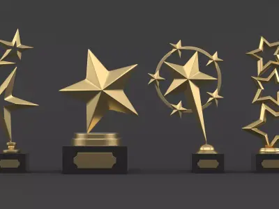 Trophy Cup Collection 3D model 3