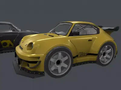 Window maker car  Low-poly 3D model