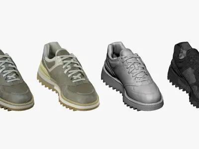 001251 greenishgray shoes new balance 3dp 3D print model