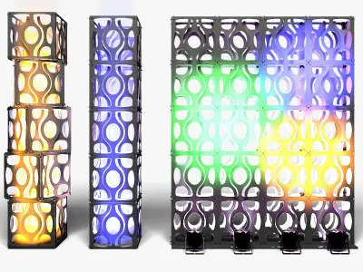 Stage Decor 16 Modular Wall Column 3D model