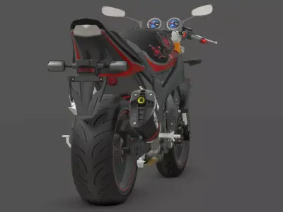FV1100 HighPerformance Racing Motorcycle 3D Model Low-poly 3D model