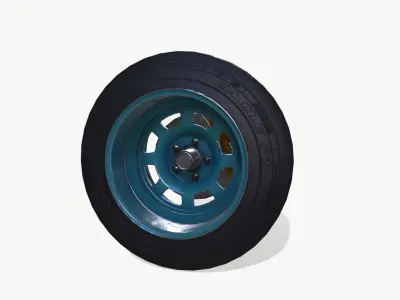 Rally wheel Eagle F1 Low-poly 3D model