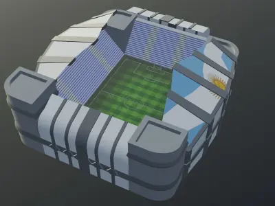 Football Stadium - Argentina Low-poly 3D model