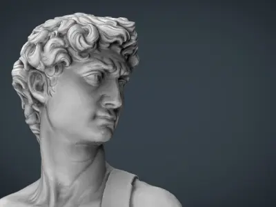 David Bust  Low-poly 3D model