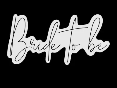Bride To Be Neon Sign 3D model