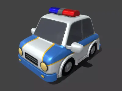 toy police Car Low-poly 3D model