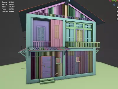 3D old house 3D model