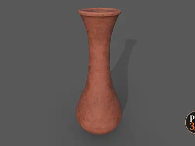 Earthenware Vase-Version 2 Low-poly 3D model