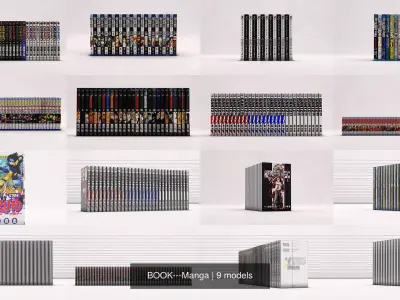 BOOK---Manga star wars force awakens cd box set 3D Model Collection