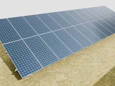 5 in 1 Solar Energy Structures 3D model