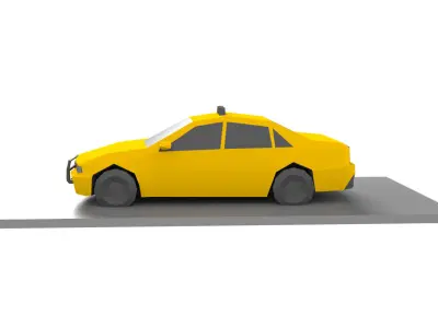 Taxi Car LowPoly Low-poly 3D model