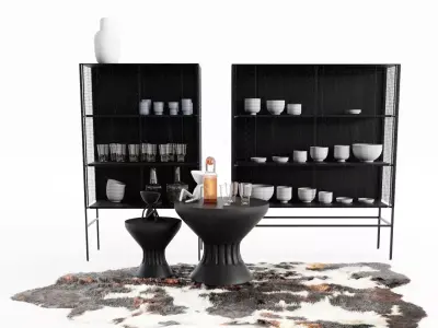 Cupboard Decoration Set 3D model