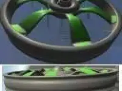 3D Car Rim Low-poly 3D model