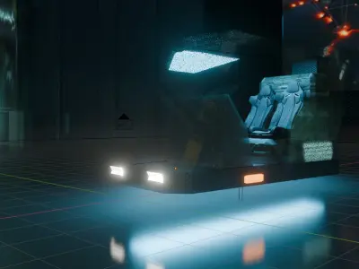 Future Fly-Craft Vehicle 3D model