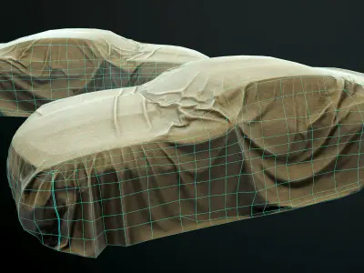 Car Cover a Low-poly 3D model