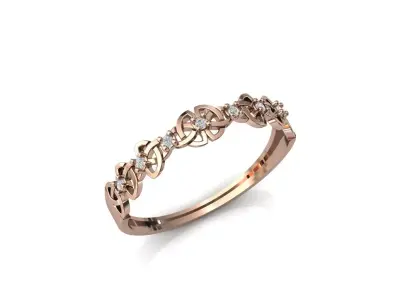 Women Ring Diamond Stone STL 3DM Lightweight Printable 3D print model 20
