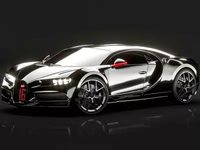 Bugatti Chiron Sport 2021 Black Premium 3D model