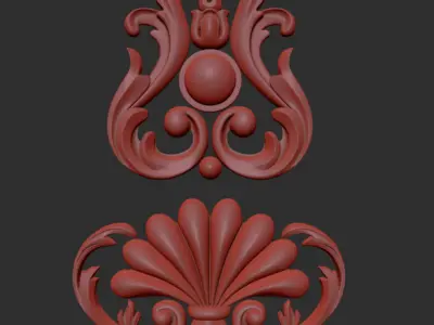 Ornament gold 03 3D model