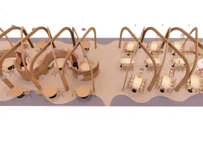 Food Court 2 3D model