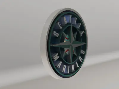 MLB Seattle Marines Team Logo 3D model