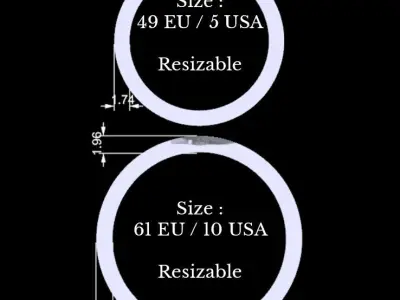 Wedding Ring Set 3D print model