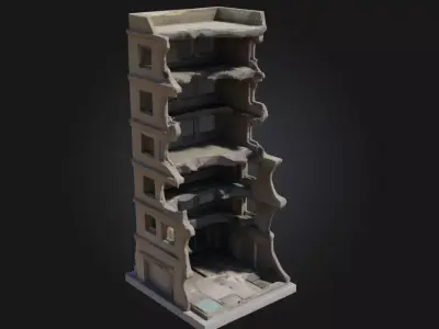 Ruined Structure Model  Echoes of a Forgotten Past 3D model