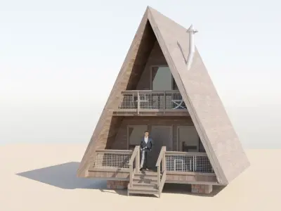 Wooden Cabin Free 3D model