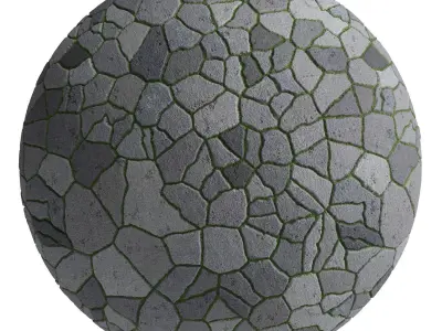 Grass Stone Materials6- By 3 color Pbr By Sbsar 4k Texture